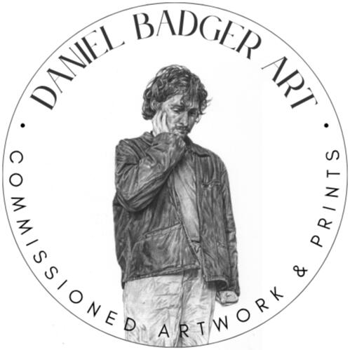 Daniel Badger Art Self Portrait in Biro
